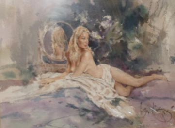 Nude Reflection - Painting by Gordon King
