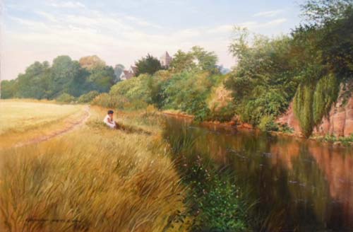 River Scene - Painting by Graham Petley