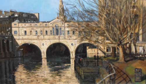 Pulteney Bridge, Bath - Painting by Ian Hargreaves