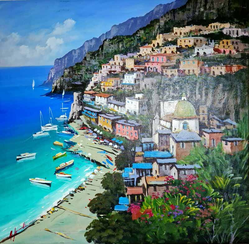 Positano - Painting by Iannicelli