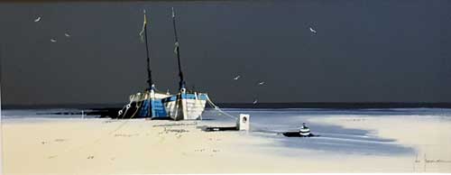 Pewter Sky - Painting by John Horsewell