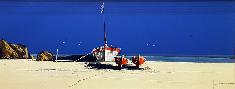 Silent Harbour - Painting by John Horsewell