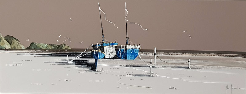 Sheltered Cove - Painting by John Horsewell