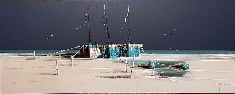Blue Horizon - Painting by John Horsewell
