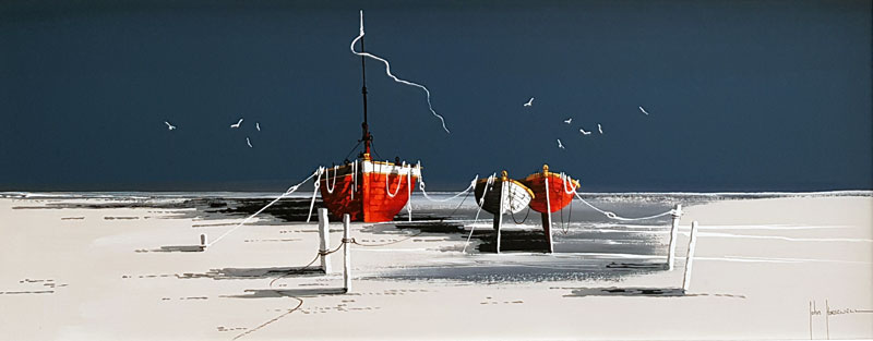 Ruby Bows - Painting by John Horsewell