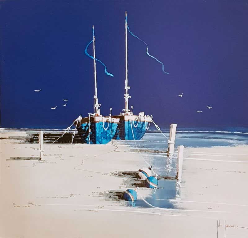 Crest of Blue - Painting by John Horsewell
