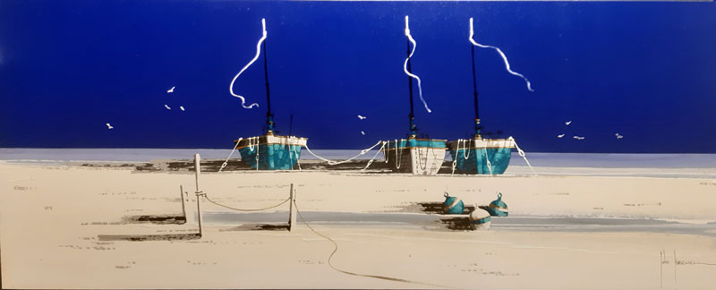 Blue Medley - Painting by John Horsewell