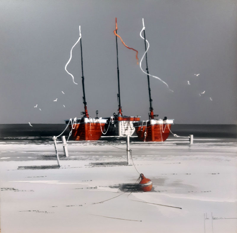 Scarlett at Rest - Painting by John Horsewell