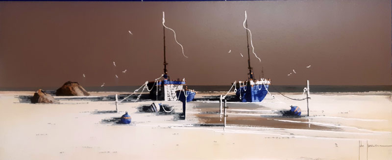 Amber Dawn - Painting by John Horsewell