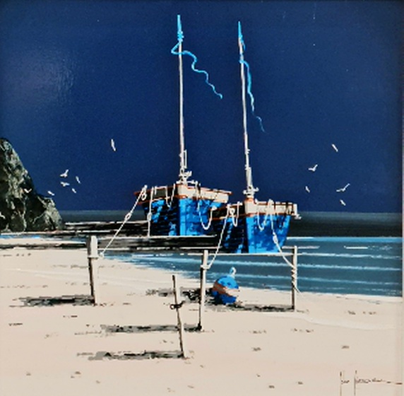 Blue Tide - Painting by John Horsewell
