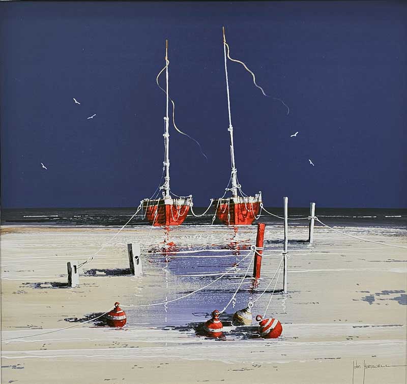 Scarlet Sirens - Painting by John Horsewell
