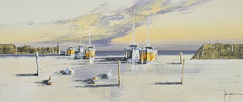 Still Waters at Sundown - Painting by John Horsewell