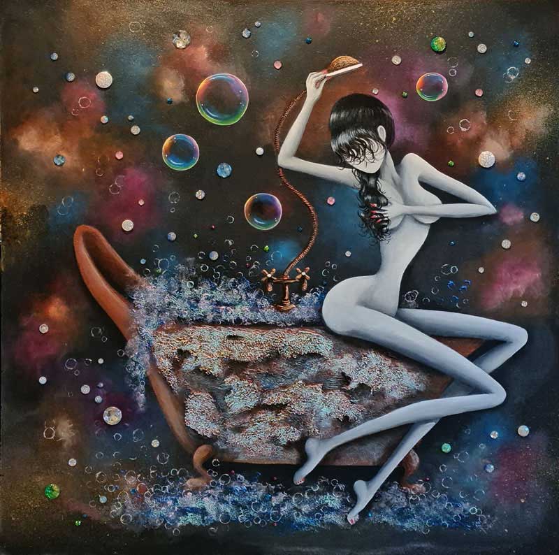 Luscious Locks - Painting by Josie Lee