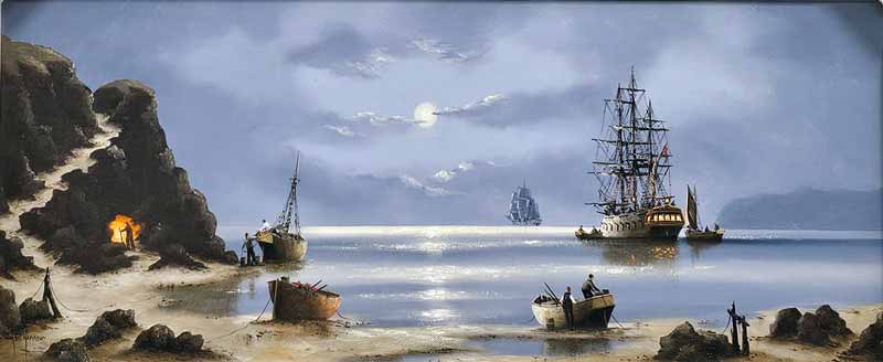 Silver Waters - Painting by Ken Hammond