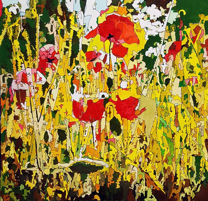 Paint by Flowers - Painting by Martin Taylor