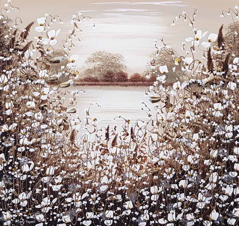 Mellow Blooms - Painting by Mary Shaw