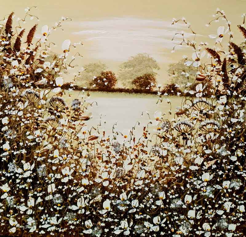 Copper Fall - Painting by Mary Shaw