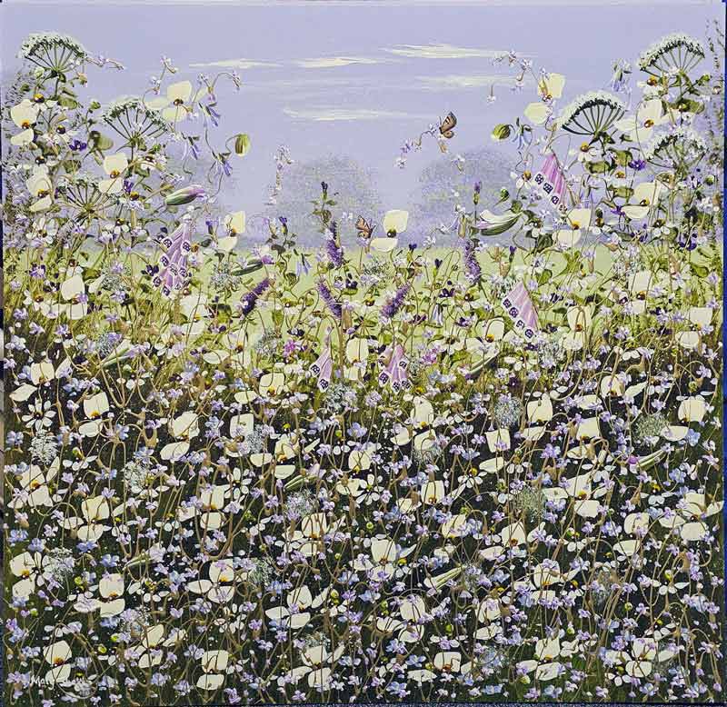 Lemony Glow - Painting by Mary Shaw
