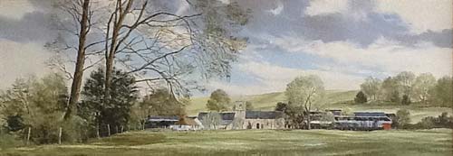 Summer at Copford Church - Painting by Michael Barnfather