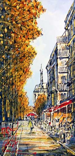 Le Boulevard - Painting by Nigel Cooke