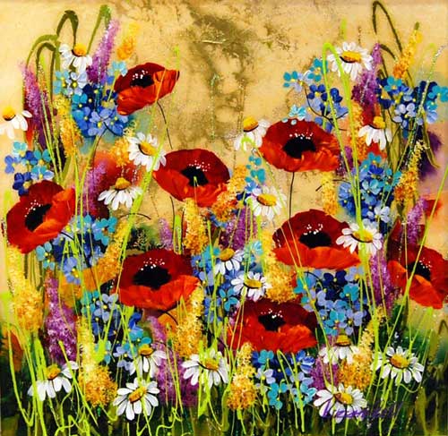 Summer's Palette - Painting by Rozanne Bell