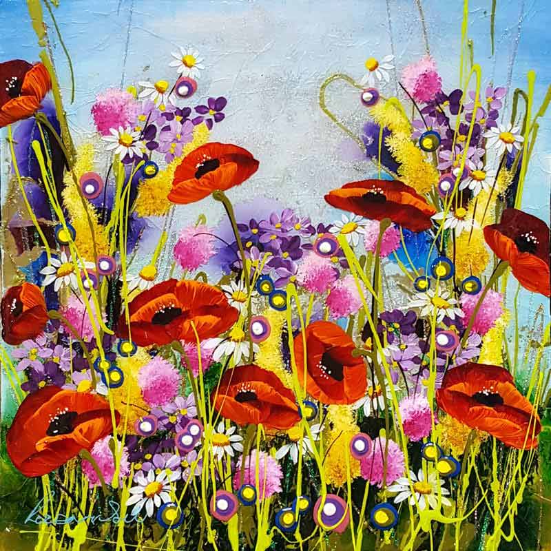 Ruby Rondel - Painting by Rozanne Bell
