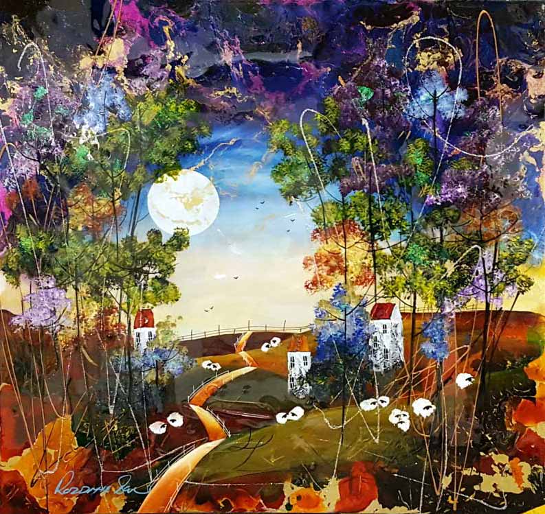 Copper Hills - Painting by Rozanne Bell