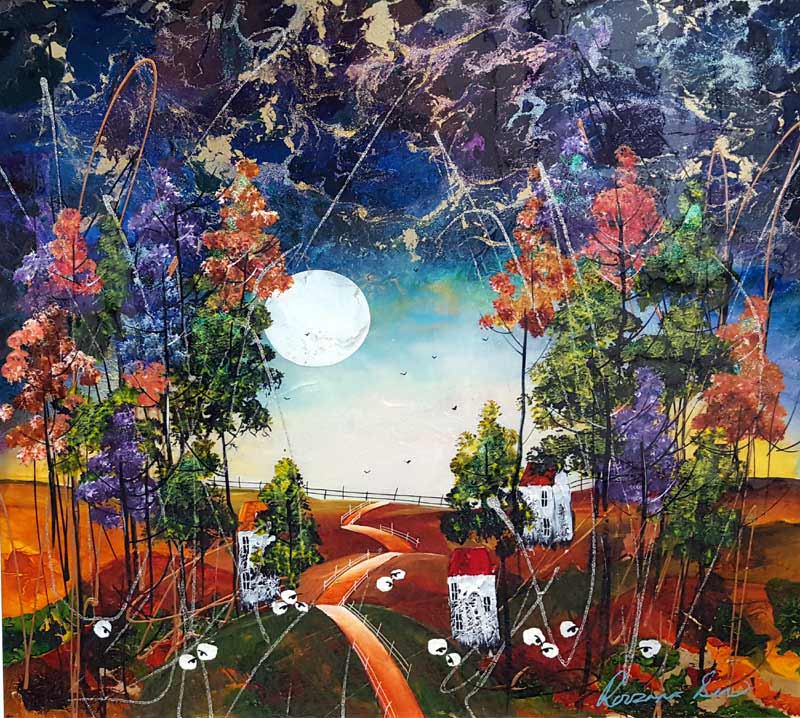 Viola Dawn - Painting by Rozanne Bell