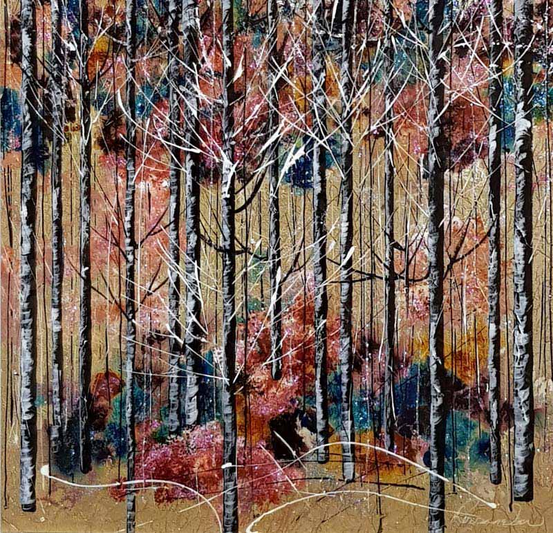 Mulberry Wood - Painting by Rozanne Bell