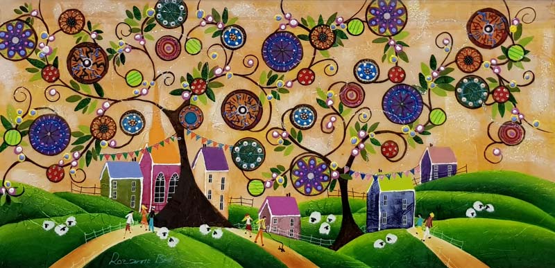 Candy Town - Painting by Rozanne Bell