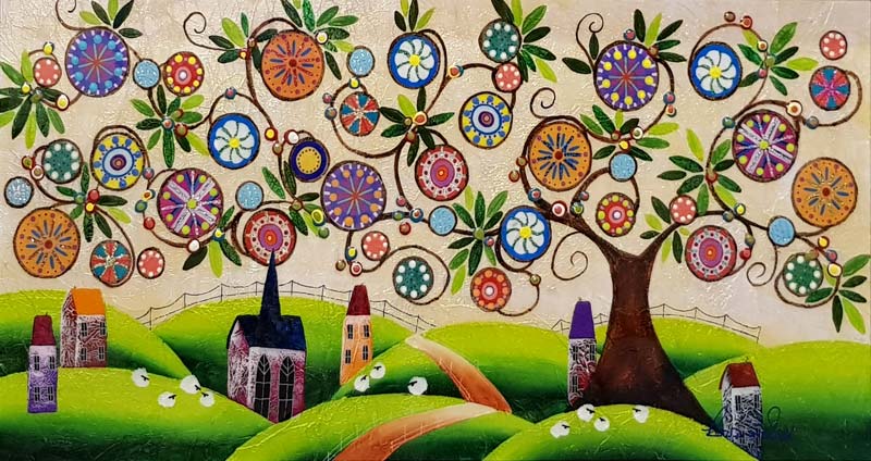 Purple Passions - Painting by Rozanne Bell