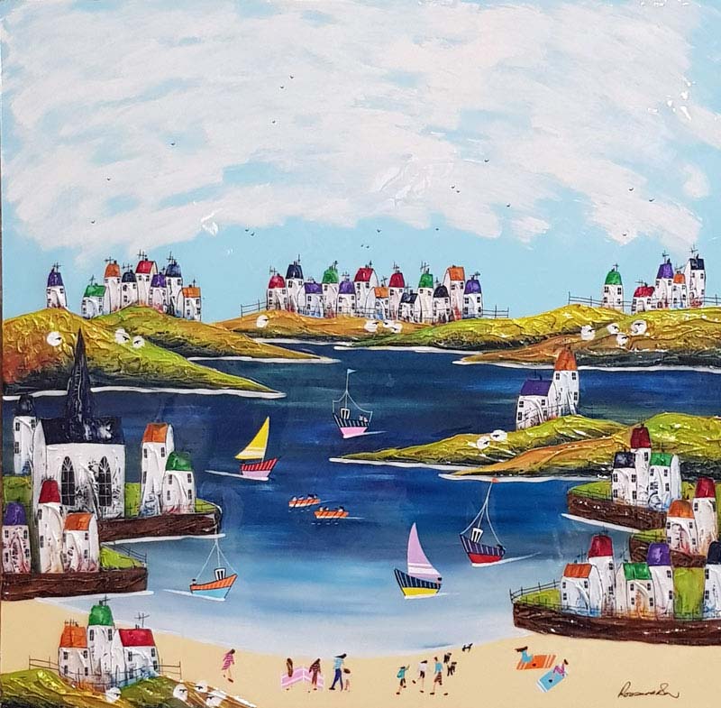 Happy Harbour - Painting by Rozanne Bell