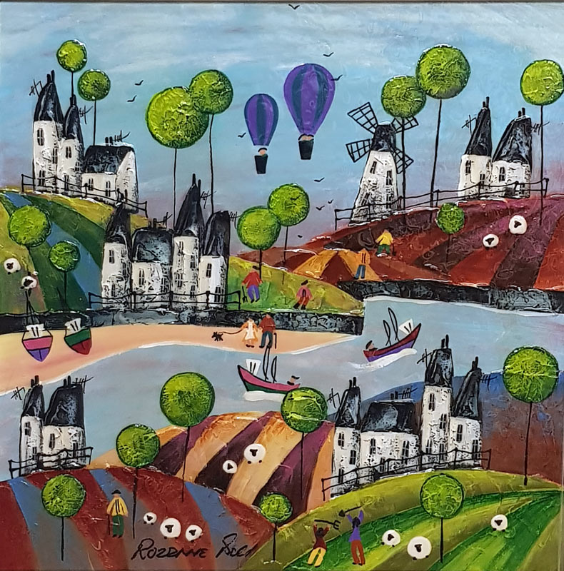Over the Hills - Painting by Rozanne Bell