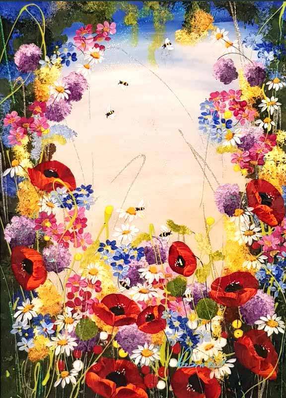 Honeyed Skies - Painting by Rozanne Bell