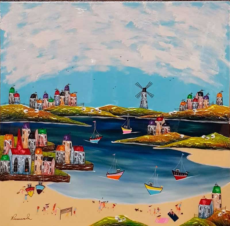 Into the Blue - Painting by Rozanne Bell