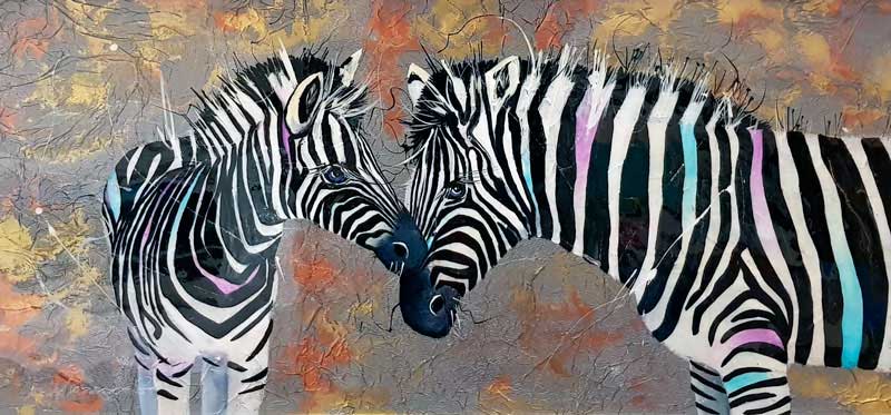 Lines of Love - Painting by Rozanne Bell