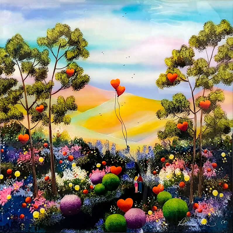 Fields of Love - Painting by Rozanne Bell
