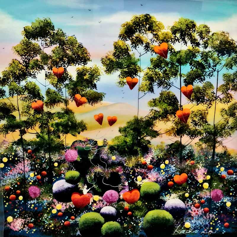 Field of Love - Painting by Rozanne Bell