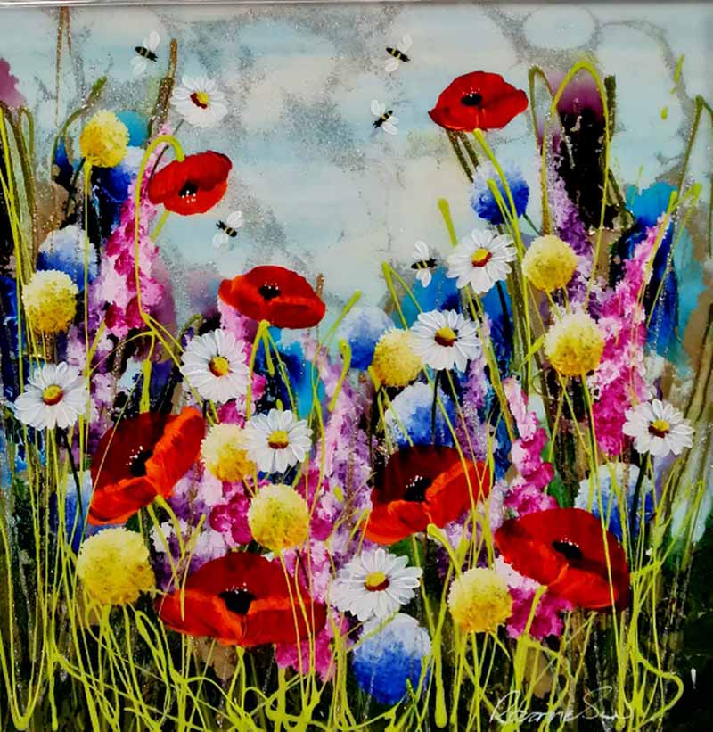 Beautiful Blooms - Painting by Rozanne Bell