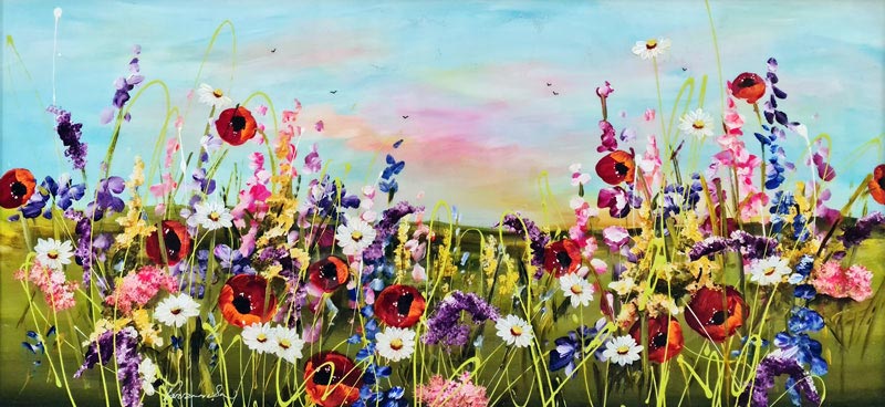 Meadow Love - Painting by Rozanne Bell