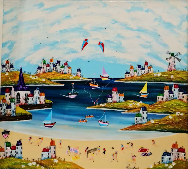 Skies' the Limit! - Painting by Rozanne Bell