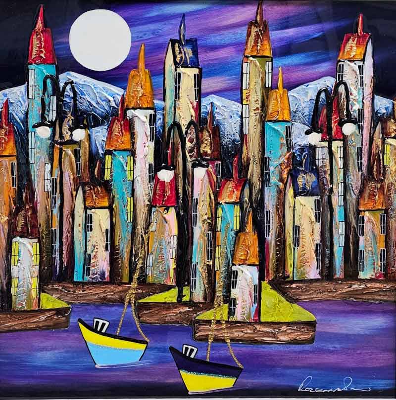 City of Towers - Painting by Rozanne Bell