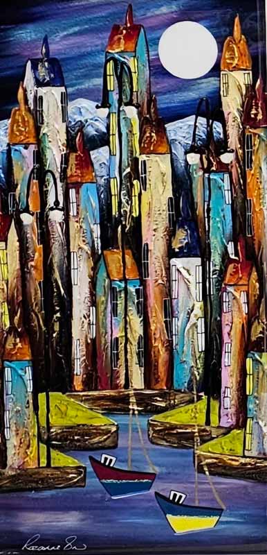 Land of Towers - Painting by Rozanne Bell