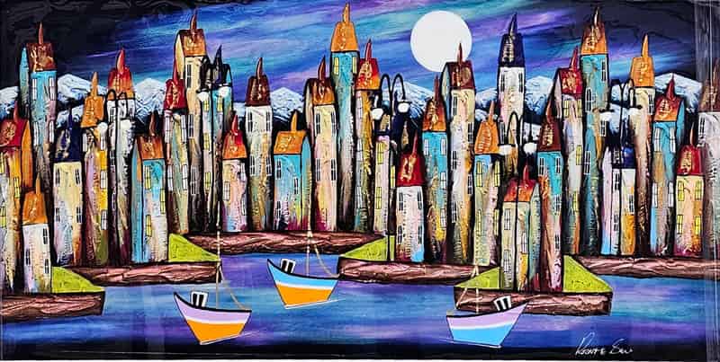 Moonglow - Painting by Rozanne Bell