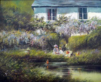 Original framed painting  - Painting by Ted Dyer