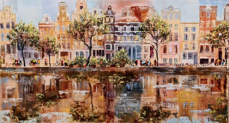 Reflections - Painting by Veronika Benoni