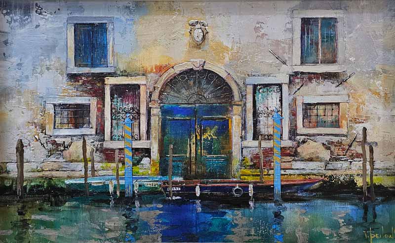 Old Doors - Painting by Veronika Benoni